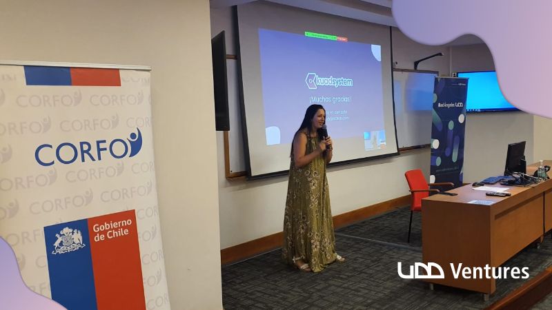 Maia Cordero en el Demo Day final de UDD Venture en Santiago de Chile thumbnail